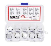 sourcing map 10pcs NO KSD301 Thermostat 90-150°C(194-302°F) Temperature Thermal Control Switch 90 95 100 105 110 115 120 130 140 150°C Normally Open Assortment Kit