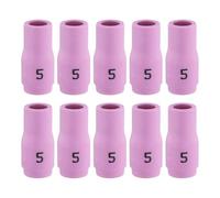 sourcing map 10pcs Nozzles Ceramic Shield Cup 5# 13N09 Welding Torch Tip Torch Consumables Accessory for TIG Welding Torch WP-9/20/25 Series