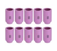 sourcing map 10pcs Nozzles Ceramic Shield Cup 8# 13N12 Welding Torch Tip Torch Consumables Accessory for TIG Welding Torch WP-9/20/25 Series