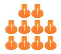 sourcing map 10pcs Orange Guitar Effect Pedal Knob, 9/16" Plastic Insert Electric Guitar Knobs for Amplifier Guitar Bass Volume Control
