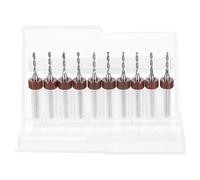 sourcing map 10pcs PCB Drill Bit Set 1/8" Shank 1.6mm Tungsten Carbide Micro Twist Drill Bits Tools for Print Circuit Board Jewelry Plastic Wood Soft Metal