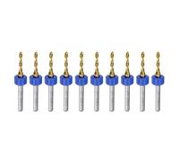 sourcing map 10pcs PCB Drill Bits 1/8" Shank 2mm Titanium Coated Carbide Micro Twist Mini Drill Bits Set Rotary Drilling Tool for Print Circuit Board Jewelry CNC Engraving