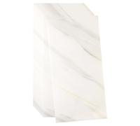 sourcing map 10pcs Peel and Stick Wall Panels 23.6" x 11.8" Skin Feel Brick Wallpapers (19.4 Sq. Ft. Coverage) Marble Tiles Adhesive Backsplash, Light Gray Stripes White