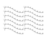 sourcing map 10pcs Pegboard Waterfall Hook Shelving Hooks 10.63" Stainless Steel Peg Board Display Hook Hanging Holders Wall Mount Organize Tools for Workbench Garage Kitchen Store, Silver
