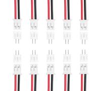 sourcing map 10Pcs PH 2.0mm 2 Pin Single Head Male Connector Plug with 24 AWG 150mm Wire Cable Female Motherboard Connector for Speakers,LED Light Strips