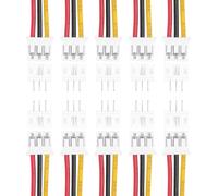 sourcing map 10Pcs PH 2.0mm 3 Pin Single Head Male Connector Plug with 26 AWG 100mm Wire Cable Female Motherboard Connector for Speakers,LED Light Strips