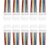 sourcing map 10Pcs PH 2.0mm 8 Pin Single Head Male Connector Plug with 26 AWG 150mm Wire Cable Female Motherboard Connector for Speakers,LED Light Strips