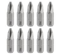 sourcing map 10pcs PH2 Phillips Screwdriver Bit 1/4" Hex Shank 25mm/1" Length Magnetic Cross Head S2 Steel Screw Driver Bit