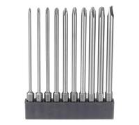 sourcing map 10pcs Phillips Slotted Screwdriver Bit Set PH0-PH3 Cross SL6/6mm Flat Head 4.3" (110mm) Long Magnetic S2 Steel Industrial Grade Screw Driver Bit Electric Drill Bits Tool Kit