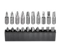 sourcing map 10pcs Phillips Slotted Screwdriver Bits Set PH0 PH1 PH2 PH3 PH4 PZ2 SL4 SL5 SL6 S2 Steel 1/4" Hex Shank Magnetic Power Drill Bits with Bit Holder