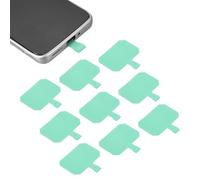 sourcing map 10pcs Phone Tether Tab, Universal Phone Lanyard Patch Octagonal Cell Phones Strap Replacement Part for Most Smartphone Cases, Matcha Green