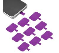 sourcing map 10pcs Phone Tether Tab, Universal Phone Lanyard Patch Octagonal Cell Phones Strap Replacement Part for Most Smartphone Cases, Rose Purple