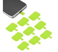 sourcing map 10pcs Phone Tether Tab, Universal Phone Lanyard Patch Octagonal Cell Phones Strap Replacement Part for Most Smartphone Cases, Grass Green