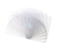 sourcing map 10Pcs Photocard Holder, Holographic Clear Card Sleeves, Photo Protector Shield Cover for Trading Cards Decoration, Top Opening Snowflake