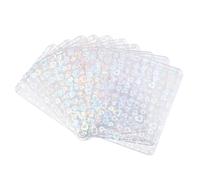 sourcing map 10Pcs Photocard Holder, Holographic Clear Card Sleeves, Photo Protector Shield Cover for Trading Cards Decoration, Side Opening Small Heart