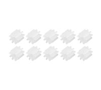 sourcing map 10Pcs Plastic Gears 9 Teeth Plastic Shaft Gears Model 092AA Reduction Gear for RC Car Model DIY Robot,White Module 0.5