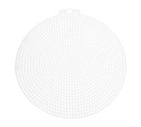sourcing map 10Pcs Plastic Mesh Canvas Sheets, 5.8" Circle Mesh Mat for Embroidery, Knit Crochet, Craft Projects, Bag Making, Home Decoration, White