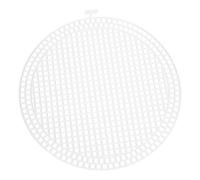 sourcing map 10Pcs Plastic Mesh Canvas Sheets, 6.7" Big Circle Mesh Mat for Embroidery, Knit Crochet, Craft Projects, Bag Making, Home Decoration, White