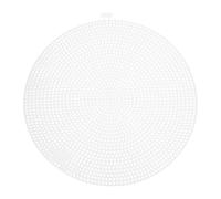 sourcing map 10Pcs Plastic Mesh Canvas Sheets, 6.7" Circle Mesh Mat for Embroidery, Knit Crochet, Craft Projects, Bag Making, Home Decoration, White
