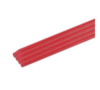 sourcing map 10pcs Plastic Round Rod 3/50 Inch Dia 10 Inch Length Red (POM) Polyoxymethylene Rods Engineering Plastic Round Bars(1.5mm)