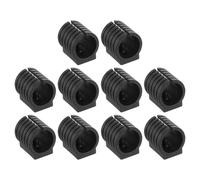 sourcing map 10Pcs Plastic U-Shape Chair Caps Replacement, Fit 17-20mm Dia. Round Single Prong Chair Tube Pipe Foot for Floor Protecting and Noise Reducing, Black