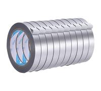 sourcing map 10Pcs Poly Bag Sealing Tape, 9/16" x 98.4 Yard Plastic Bag Sealer Tape Packaging Sealing for Shops Packaging Food Vegetable Meat Cake Bread Freezer Ice, Silver