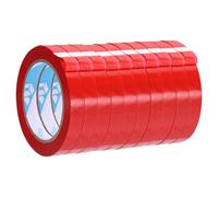 sourcing map 10Pcs Poly Bag Sealing Tape, 9/16" x 98.4 Yard Plastic Bag Sealer Tape Packaging Sealing for Shops Packaging Food Vegetable Meat Cake Bread Freezer Ice, Dark Red