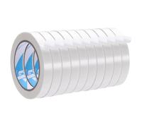 sourcing map 10Pcs Poly Bag Sealing Tape, 9/16" x 98.4 Yard Plastic Bag Sealer Tape Packaging Sealing for Shops Packaging Food Vegetable Meat Cake Bread Freezer Ice, White