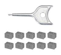 sourcing map 10pcs Port Blocker Locking SFP Port/Dust Blocker with Metal Color Coded Keys,Grey