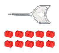 sourcing map 10pcs Port Blocker Locking SFP Port/Dust Blocker with Metal Color Coded Keys,Red