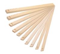 sourcing map 10Pcs Pottery Teaching Rolling Mud Stick Guides, 13" x 0.8" Wood Clay Roller 4 6 8 10 12mm Thick Ceramic Tools Strips Rolling Guides for Clay Thickness DIY Craft
