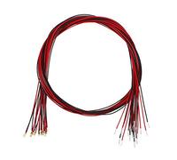 sourcing map 10pcs Prewired 0402 White Surface Mounted Devices LED Light Emitting Diode - DC 2.8-3V Micro Soldered Mini LED Light