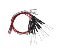 sourcing map 10pcs Prewired 0603 Warm White Surface Mounted Devices LED Light Emitting Diode - DC 6-18V Micro Wired Soldered Mini LED Lights with Resistor