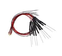 sourcing map 10pcs Prewired 0603 White Surface Mounted Devices LED Light Emitting Diode - DC 6-18V Micro Wired Soldered Mini LED Lights with Resistor