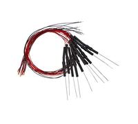 sourcing map 10pcs Prewired 0805 Warm White Surface Mounted Devices LED Light Emitting Diode - DC 6-18V Micro Wired Soldered Mini LED Lights with Resistor