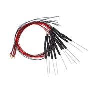 sourcing map 10pcs Prewired 0805 White Surface Mounted Devices LED Light Emitting Diode - DC 6-18V Micro Wired Soldered Mini LED Lights with Resistor