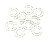 sourcing map 10Pcs PU Flat Washers, 12mm OD 8mm ID 2mm Thick Round Polyurethane Flange Sealing Gasket Spacer for Industrial Electrical Appliance Pipe