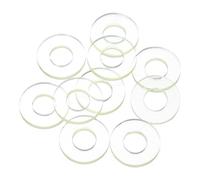 sourcing map 10Pcs PU Flat Washers, 16mm OD 8mm ID 2mm Thick Round Polyurethane Flange Sealing Gasket Spacer for Industrial Electrical Appliance Pipe