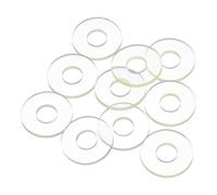 sourcing map 10Pcs PU Flat Washers, 18mm OD 8mm ID 2mm Thick Round Polyurethane Flange Sealing Gasket Spacer for Industrial Electrical Appliance Pipe