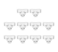 sourcing map 10pcs Push to Connect Fittings 1/2 Inch Tube OD t Shape Tee Plastic Quick Connect Air Hose Pneumatic Fitting Kit Reducing 3 Ways Push Lock Connector, White