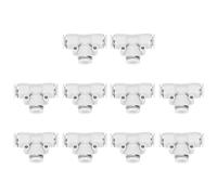 sourcing map 10pcs Push to Connect Fittings 5/16 Inch Tube OD t Shape Tee Plastic Quick Connect Air Hose Pneumatic Fitting Kit Reducing 3 Ways Push Lock Connector, White