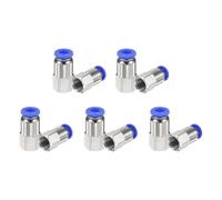 sourcing map 10pcs Push to Connect Fittings 6mm Tube OD x 1/8" NPT Thread Female Straight Pneumatic Tube Fittings PCF6-N01 Quick Connect Air Line Fittings Air Hose Fittings, Blue