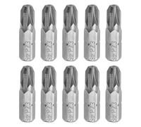 sourcing map 10pcs PZ3 Screwdriver Bits 1/4" Hex Shank Head 1" Length S2 Steel Phillips Slotted Drill Bits for Repair Work Electric Screw Driver
