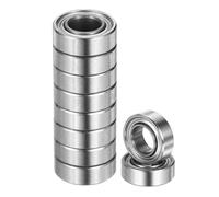 sourcing map 10pcs R166ZZ Deep Groove Ball Bearings 3/16" ID x 3/8" OD x 1/8" Height Miniature Bearings Double Metal Shielded Chrome Steel Z3 Bearing for Engineering Machinery, ABEC5