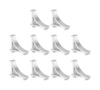 sourcing map 10Pcs Refrigerator Shelf Clips, 0.9" Aluminum Freezer Shelving Pegs Replacement Cooler Rack Support Brackets for Home Refrigerators Shelves Secure, Silver