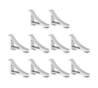sourcing map 10Pcs Refrigerator Shelf Clips, 33mm Aluminum Freezer Shelving Pegs Replacement Cooler Rack Support Brackets for Home Refrigerators Shelves Secure, Silver