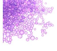 sourcing map 10pcs Resin Bubble Beads, 100g 1-3mm Iridescent Glass No Hole Tiny Beads for DIY Silicone Mold Art Fillings Jewelry Making, Dark Purple