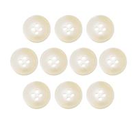sourcing map 10pcs Resin Sewing Button, 15mm 5/8-Inch 4 Holes Round Pattern Flatback Buttons for Coat, Suits, Clothes Garment & DIY Crafts, 2#White
