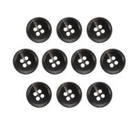 sourcing map 10pcs Resin Sewing Button, 15mm 5/8-Inch 4 Holes Round Pattern Flatback Buttons for Coat, Suits, Clothes Garment & DIY Crafts, 4#Coffee Brown