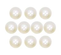 sourcing map 10pcs Resin Sewing Button, 18mm 11/16-Inch 4 Holes Round Pattern Flatback Buttons for Coat, Suits, Clothes Garment & DIY Crafts, 2#White